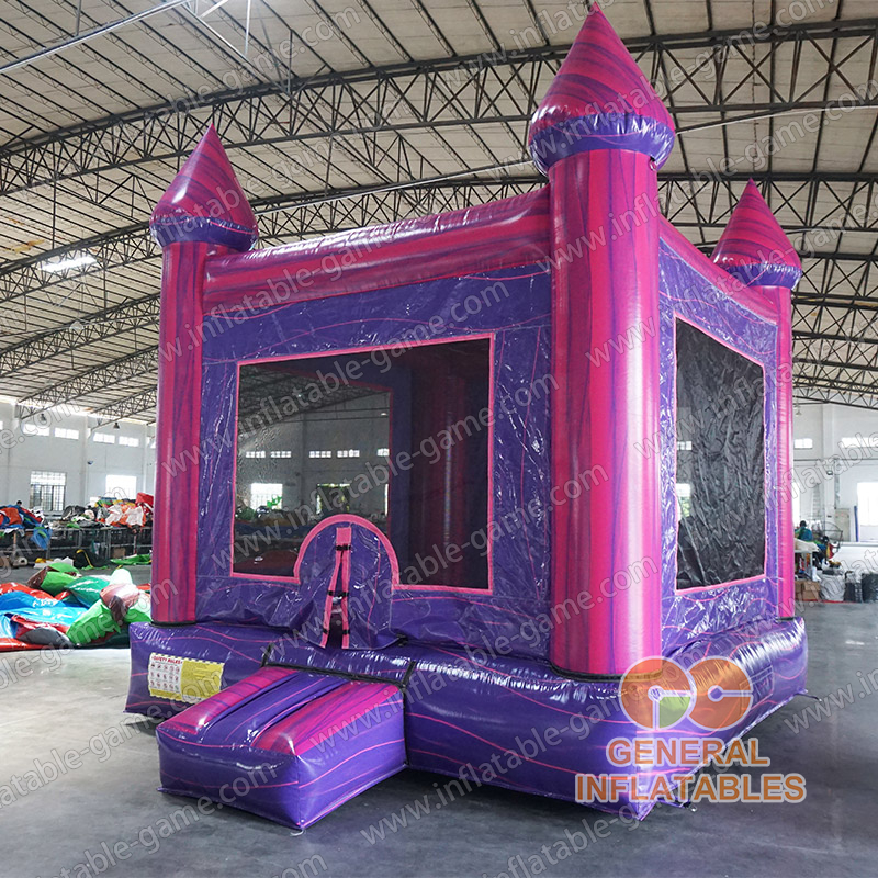 Rose pink marble bounce house