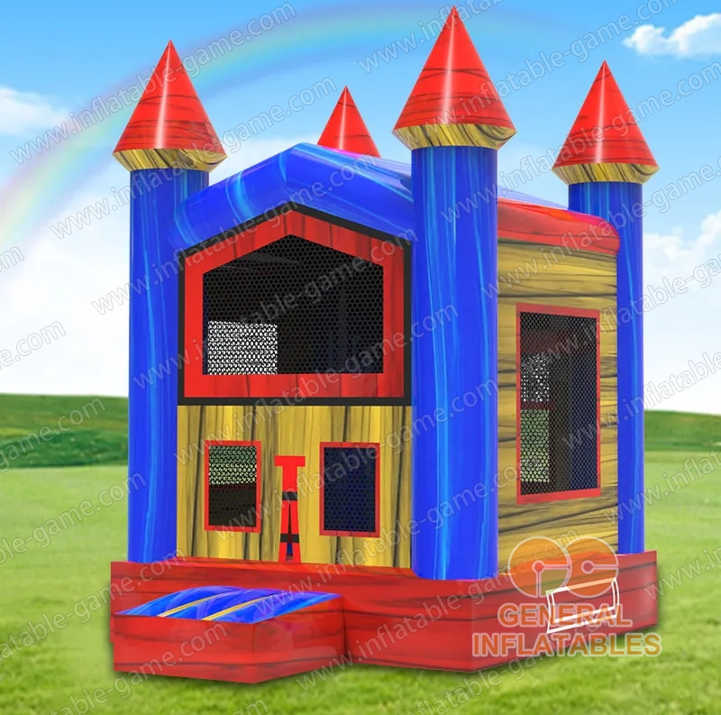 Mini Blue and Red Castle Jumper