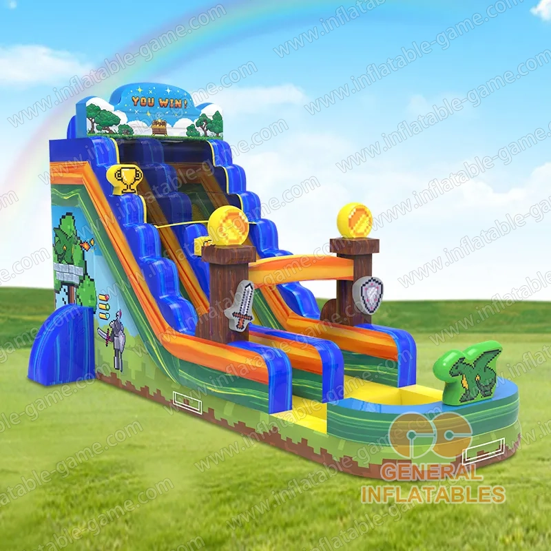 Pixel game water slide