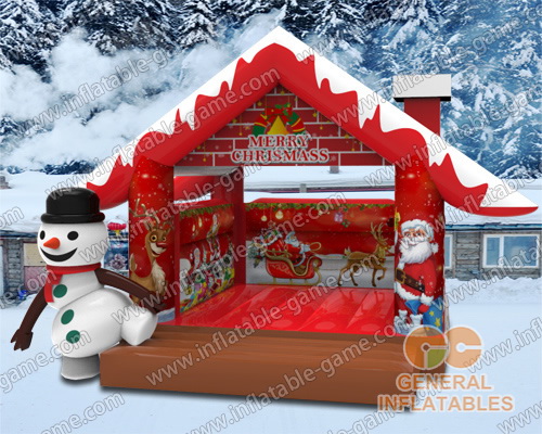 Christmas house n snowman