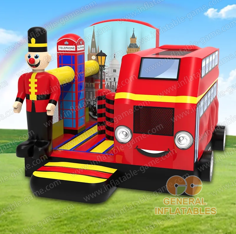 British double-decker bus combo